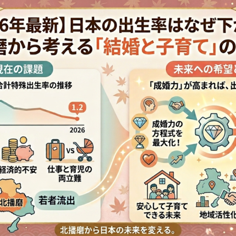 三木市・小野市・加東市・西脇市から変える未来！出生率低下の波を「成婚力」で跳ね返そう✨