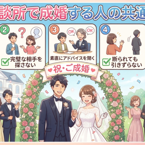 結婚相談所で成婚する人の共通点5選✨